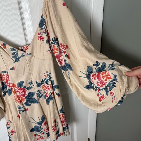 Free People Francesca Floral Print Mini Dress S - Picture 6 of 11